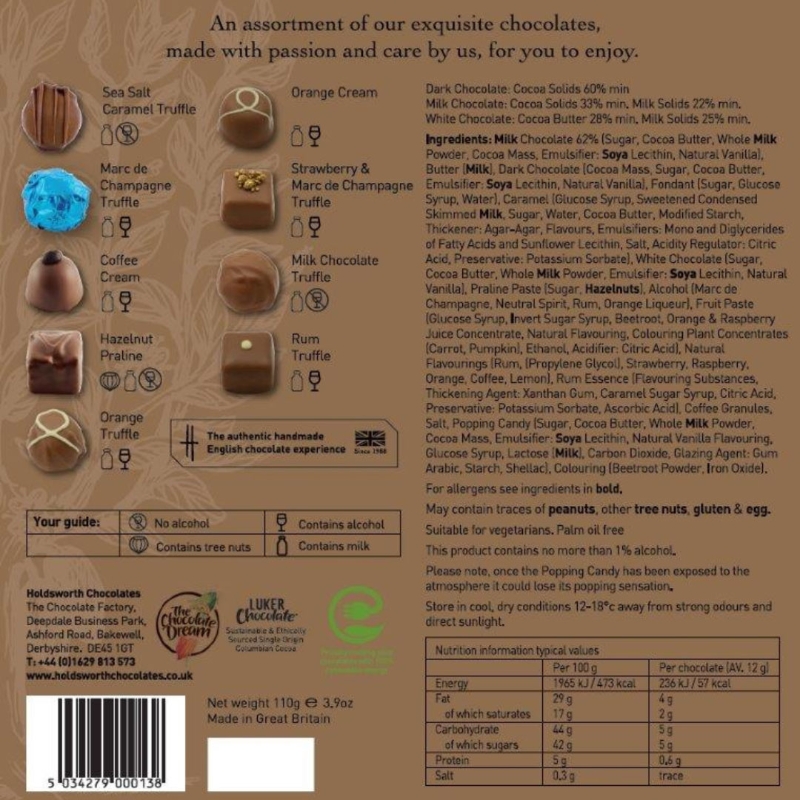 Holdsworth Chocolates  Classic Window Box Milk Assortment