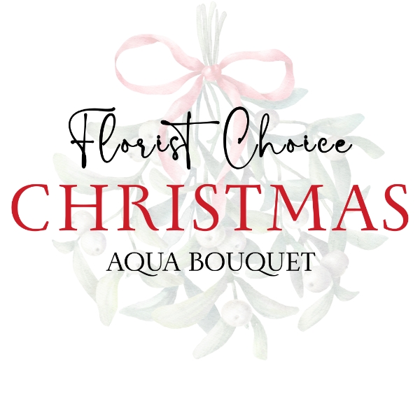 Christmas Florist Choice Aqua Bouquet