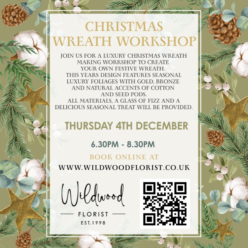 The Four Oaks Luxury Christmas Wreath Workshop