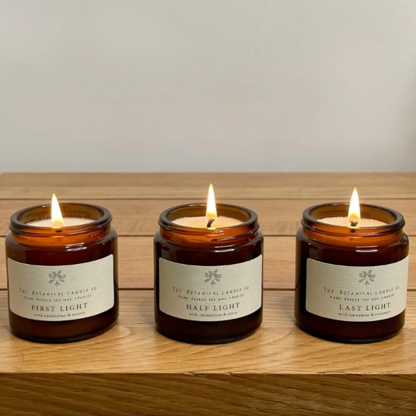 Half Light ® Scented Candle in Amber Jar