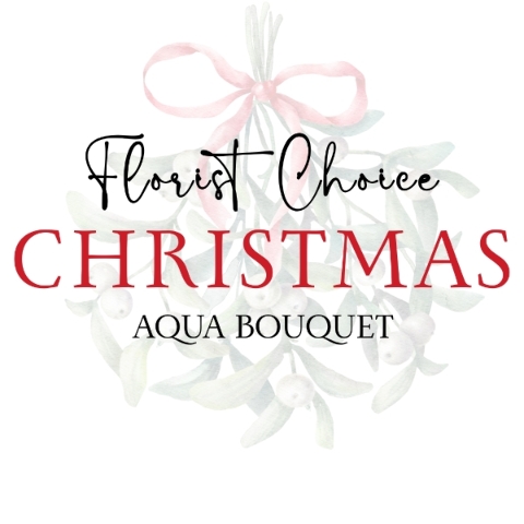 Christmas Florist Choice Aqua Bouquet