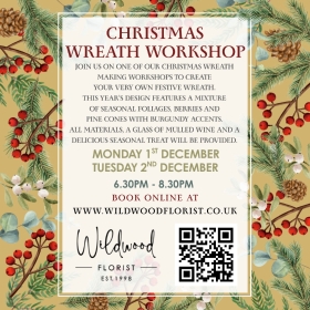 Bulls Head Christmas Wreath Workshop (Tue)