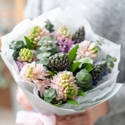 Scented Hyacinth Hand Tied