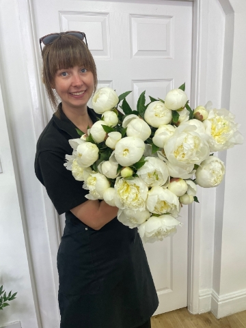 Passionate about Peonies Hand Tied